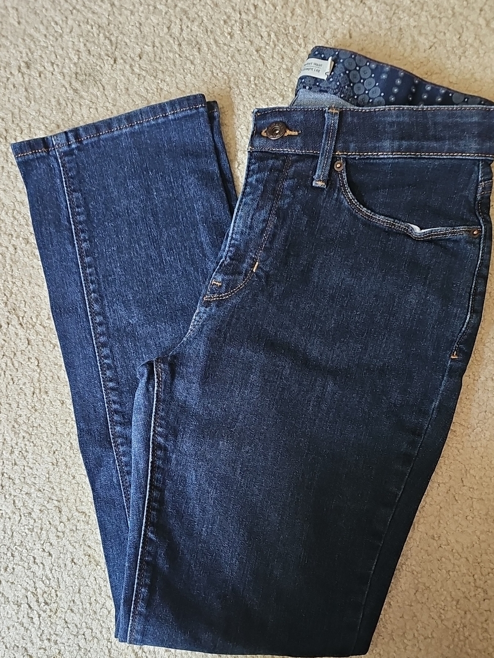 Signature by Levi Strauss Dark Blue Straight-Leg Jeans